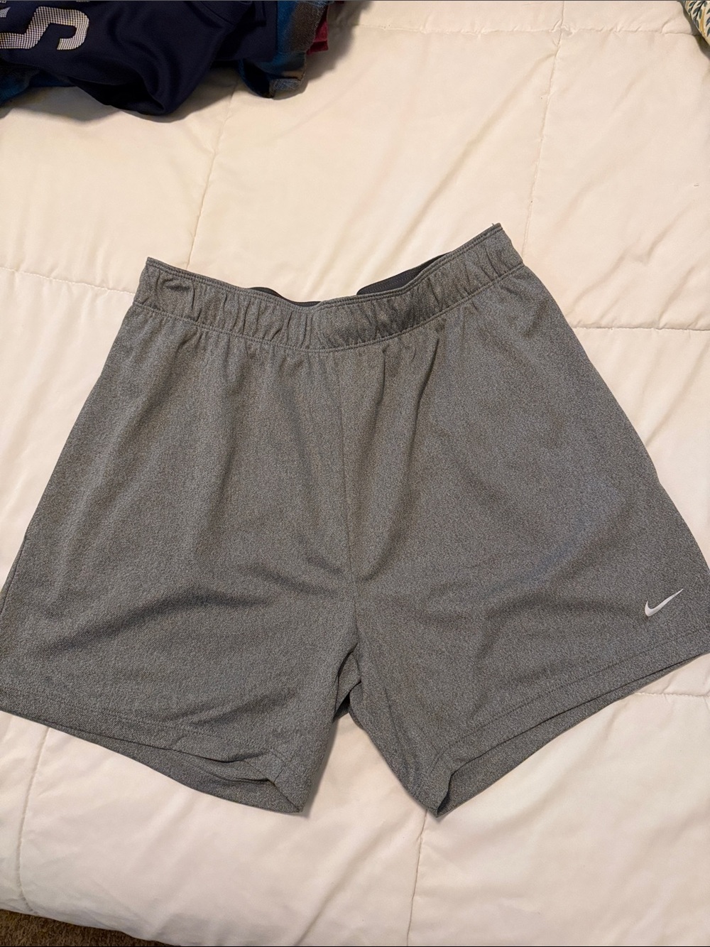 Nike Heather Grey Performance Shorts with Swoosh